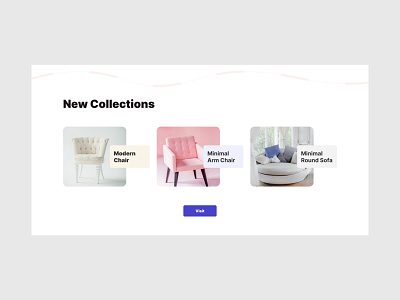 New Arrival Furniture Website Concept clean design flat landing page minimal modern ui ux web website