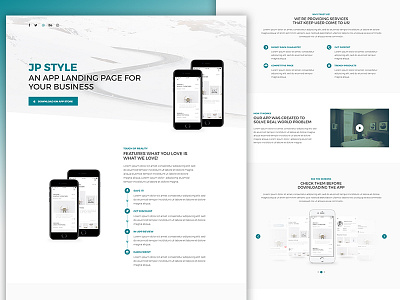 App Landing Page app landing page clean landing page modern psd ui user experience user interface ux web web page website