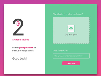 Dribbble Invitation dribbble invitation ui