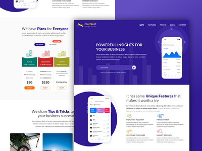 Creative App Landing Page V2 app clean download flat illustration interaction landing page minimal ui ux web website