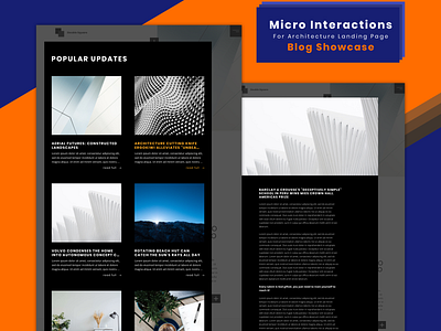 Blog Micro Interaction For Architecture Landing Page