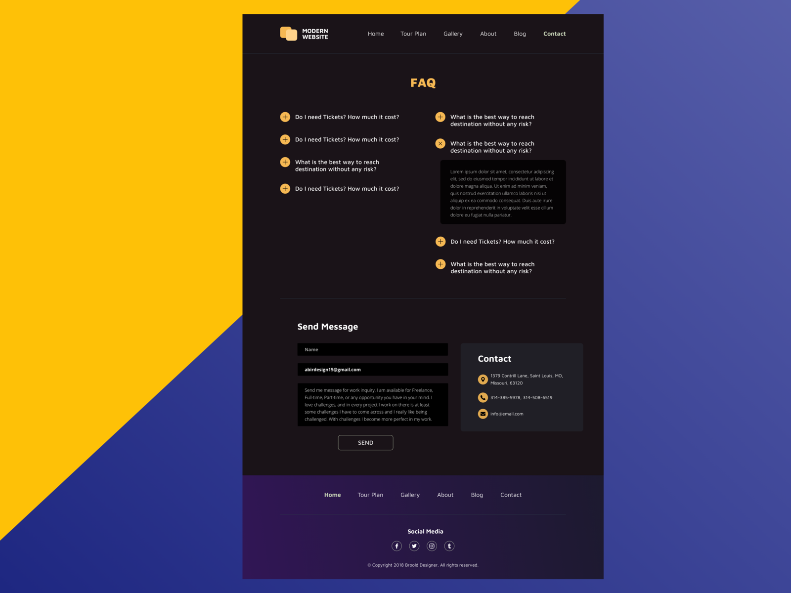 contact-secondary-page-for-local-attraction-by-abir-ahmed-on-dribbble