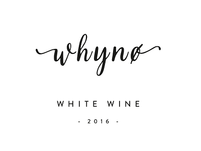 Whyno branding wine word play