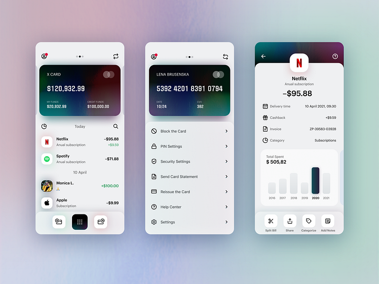 Wisely Spendings App by Olena Brusenska on Dribbble