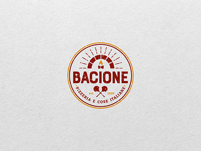 Bacione branding design graphic design logo pizza restaurant vector