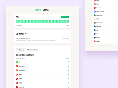 Product / App Status Page