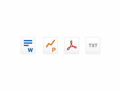File Types app branding icon icons microsoft pdf pixel perfect powerpoint stroke ui word
