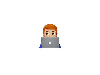 Little easter egg for my website 👀 emoji freckles mac macbook redhead