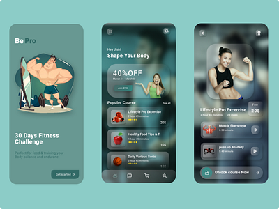 Fitness App 3d animation branding design graphic design illustration logo motion graphics ui vector