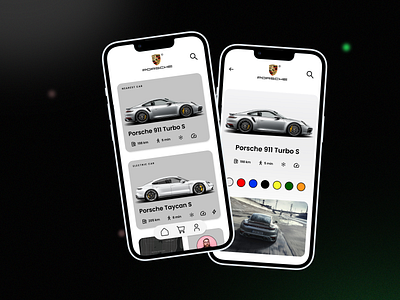 PORSCHE RENTAL EXPERIENCE app branding design graphic design ui ux