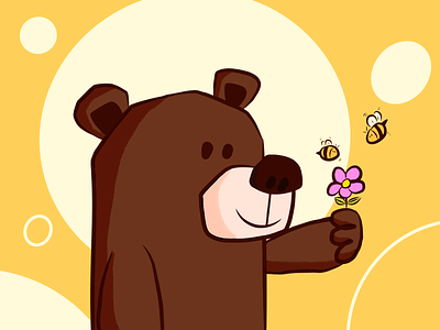 Bear and flower