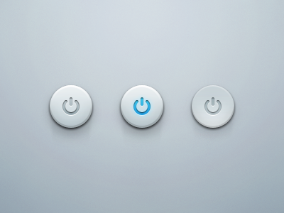 Round Power Button button buttons power switch ui