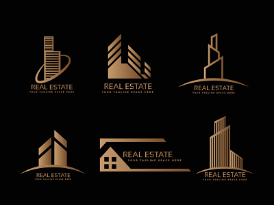 REAL ESTATE LOGO DESIGNS adobeillustrator branding graphic design illustration logo logo design real estate logo