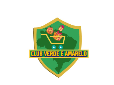 CLUB VERDE E AMERELO SHOPPING LOGO DESIGN design graphic design illustration logo