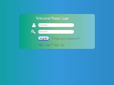 Login Page css css linear gradient html