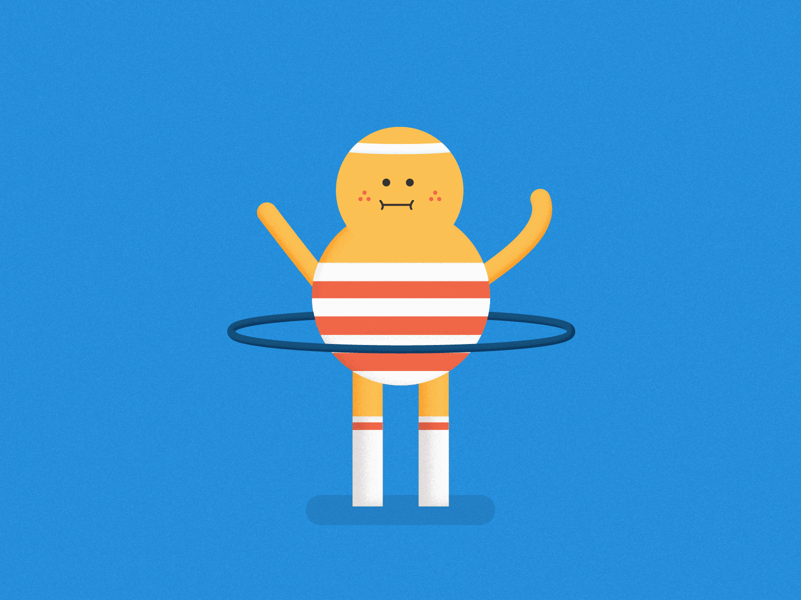Working on that #summerbod after effects animation cute gif hoola hoop illustration motion motion design motion graphic simple animation