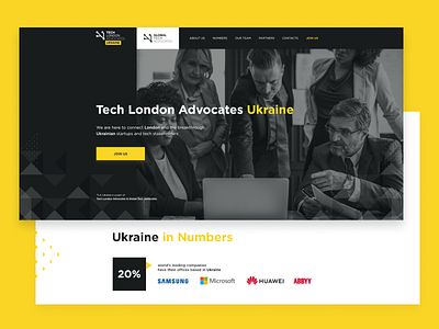 TLA Ukraine | Corporate website black business corporate design landing marketing tech ui ux yellow