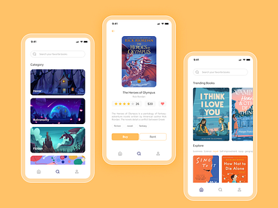 Livre - book reading app design