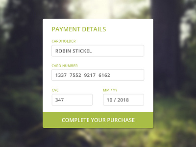 DailyUI Challenge #002: Credit Card Checkout