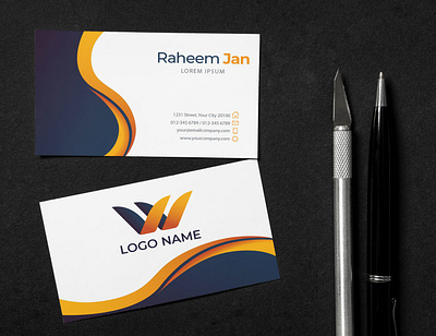 Unique Business Card Design branding business business card design card card design design graphic design illustration