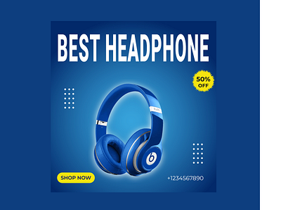 social media ad design for Headphone