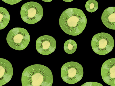 Pattern with kiwi slice background colors exotic fruit kiwi pattern