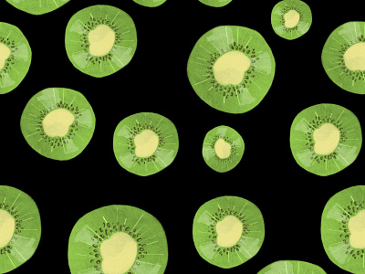 Pattern with kiwi slice