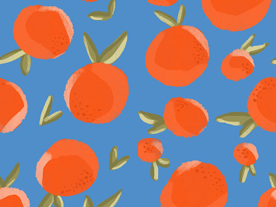 Seamless pattern with oranges