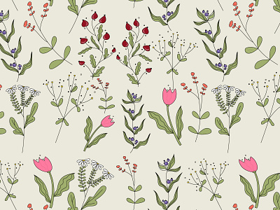 Spring flowers. Floral vector pattern background banner design floral flowers graphic design illustration seamless vector