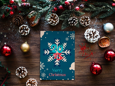 Christmas greetings card. Template. 2023