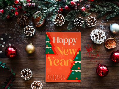 Christmas greetings card. Template. 2023 2023 background banner branding design graphic design greetings card holidays illustration new year template vector