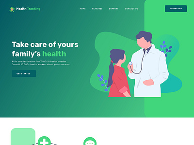 Health Tracking Website branding design graphic design illustration logo ui ux web webdesign