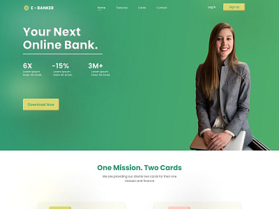 E- Banker Website Design branding design graphic design illustration ui ux vector webdesign
