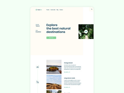 Natural destinations GRID Desktop exploration grid grid design grid layout homepage travels ui uidesign