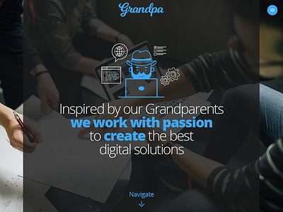 Grandpa - Website design landing page site user interface web website