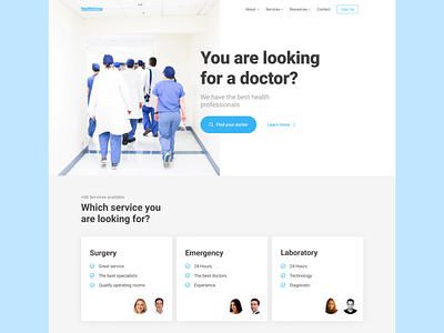 Homepage Hospital exploration health homepage hospital hospitals uidesign