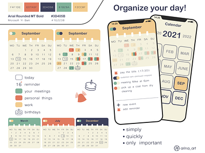 Calendar app app calendar date date picker mobile app mobile calendar mobile design planning productivity schedule ui