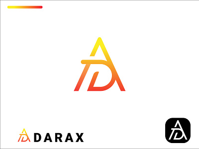 a+d Darax logo design 3d logo abstract letter logo abstract logo design ad darax logo illustration logo design