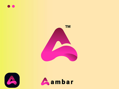 ambar letter logo 3d logo abstract letter logo ambar letter logo design logo design
