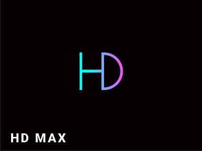 HD MAX LOGO DESIGN 3d logo abstract letter logo branding hd max logo design illustration logo design