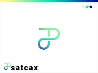 Satcax + s t logo design