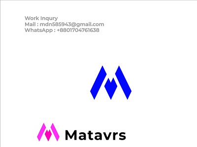 M modern logo design