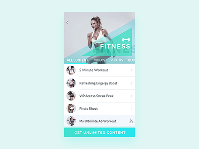 Fitness app app fitness gallery social sport ui ux
