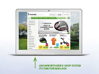 WebGolf.cz — eshop redesign