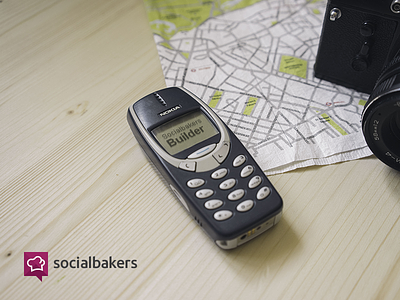 Sociabakers Builder for Nokia 3310 3310 app builder design lowpoly mockup nokia socialbakers