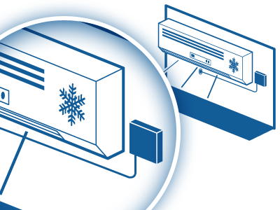 image for magazine article air condtion blue design icon snowflake vector