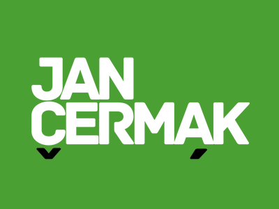 Jan Cermak — more green black designer easy eco green jan čermák logo personal simple white