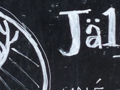 Jälinkovic parohy — hand draw :-) chalk draw handmade jalikovic parohy table