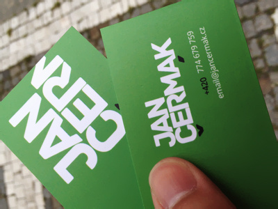 my today happy time — printed business card business card cermak green happy jan cermak prague