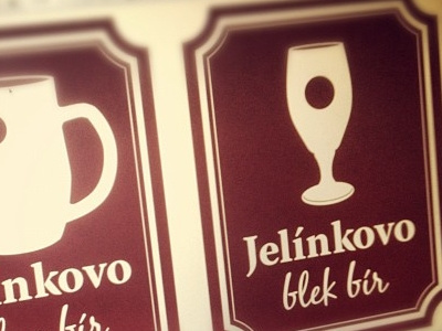Jelínkovo jelou bír and blek bír beer brand design jann cermak logo product design u jelÍnkŮ